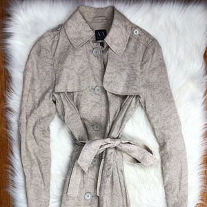 Armani Exchange AX Lightweight Belted Trench Coat